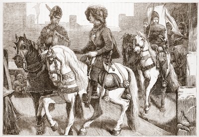 到达巴塞尔的胡斯派代表，詹姆斯·艾特肯·威利（James Aitken Wylie，1808-1890）的新教历史插图。 1878年 作者 英语学校
