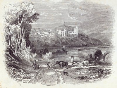 阿伦德尔城堡和城镇，来自&39;The Illustrated London News&39;，1845年9月20日（雕刻） 作者 英语学校