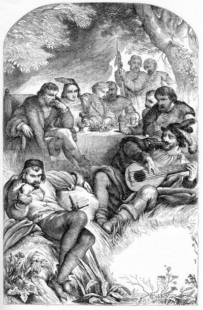 如你所愿--《威廉-莎士比亚全集》中的插图 1866年--该版本的插图和一般形式借用了伦敦出版的卡塞尔的莎士比亚插图。 作者 英语学校