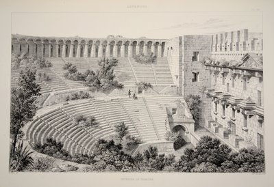 阿斯本杜 - 剧院内部，选自《小亚细亚主要遗址》，1863 年出版（石版印刷）。1863 年（平版） 作者 英语学校