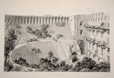 阿斯彭都--剧院内部，出版。1863年石版画。 作者 英语学校