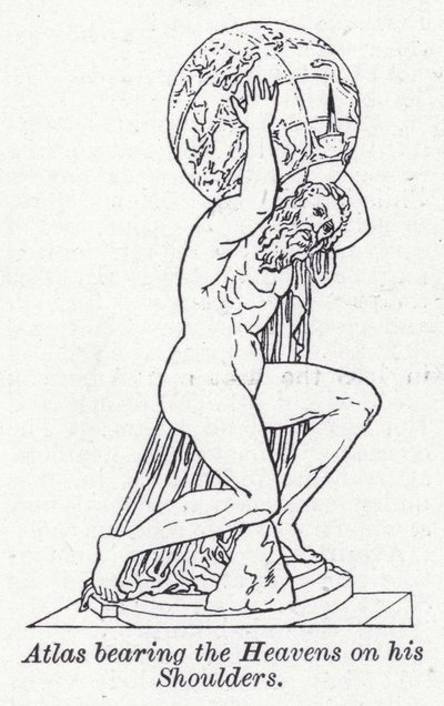 肩负天国的阿特拉斯（石版画） 作者 英语学校