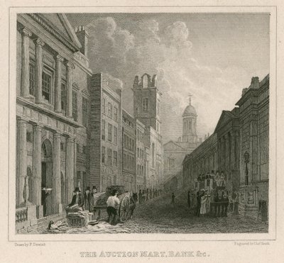 拍卖市场，St Bartholomews Lane，伦敦和银行 作者 英语学校