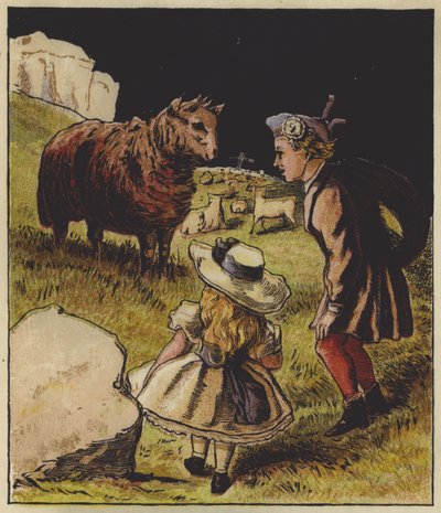 Baa, Baa, Black Sheep（彩色平版印刷）。 作者 英语学校
