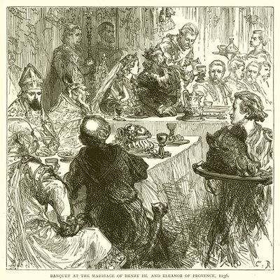 1236年，亨利三世与普罗旺斯的埃莉诺结婚宴会 作者 英语学校