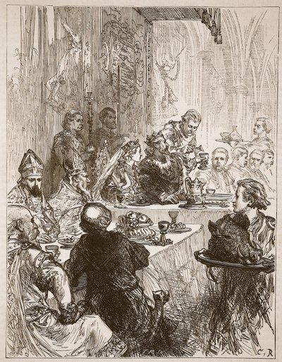 亨利和普罗旺斯的埃莉诺结婚宴会，卡塞尔斯画报英国历史（插图） 作者 英语学校