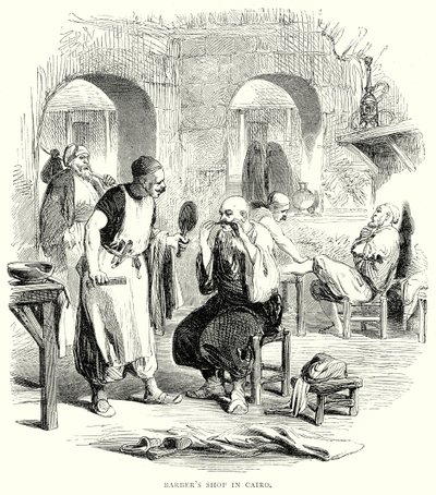 开罗的理发店（雕刻） 作者 英语学校