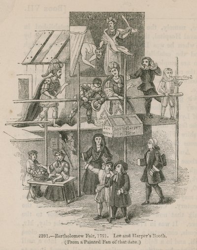 巴塞洛缪博览会，1721年; Lee和Harpers Booth 作者 英语学校