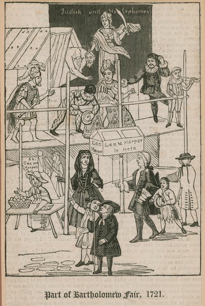 巴塞洛缪博览会，1721年; Lee和Harpers Booth 作者 英语学校
