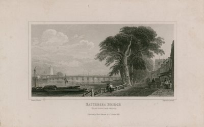 Battersea Bridge，来自Cheyne Walk Chelsea 作者 英语学校