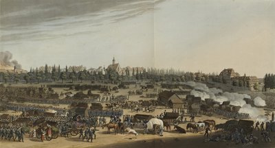 莱比锡战役，1813年10月16日至19日，来自1812年，1813年，1814年和1815年，1815年欧洲年代重要事件的插图记录（彩色aquatint） 作者 英语学校