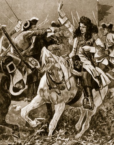 1709年9月11日马尔佩凯特之战：西班牙王位继承战争期间骑士圣乔治受伤; 作者 英语学校
