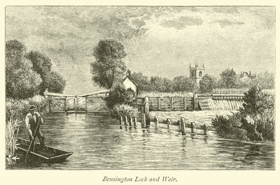 Bensington Lock和Weir 作者 English School