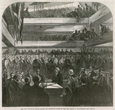 黑衣修士桥。奠基仪式，1865年7月20日 作者 英语学校