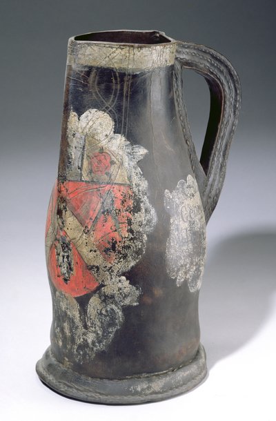 二十一点水壶，1712（皮革） 作者 英语学校