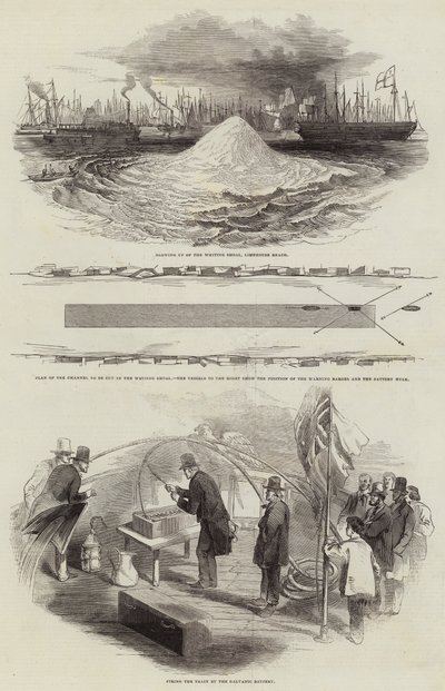 Blowing Up of the Whiting Shoal at Limehouse Reach (engraving) 作者 英语学校