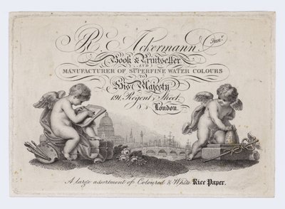 预订和打印，R Ackermann Junior，交易卡 作者 英语学校