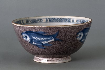 碗c。 1745-1760年（锡釉陶器） 作者 英语学校