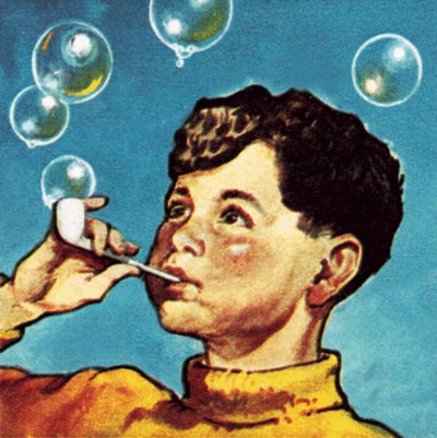 从管子的男孩吹的泡影 作者 英语学校