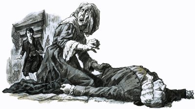 发现一个女人的男孩蹲在身体上 作者 英语学校