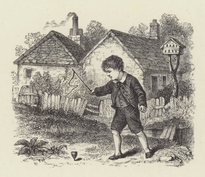 Boy with Spinning Top (engraving) 作者 英语学校