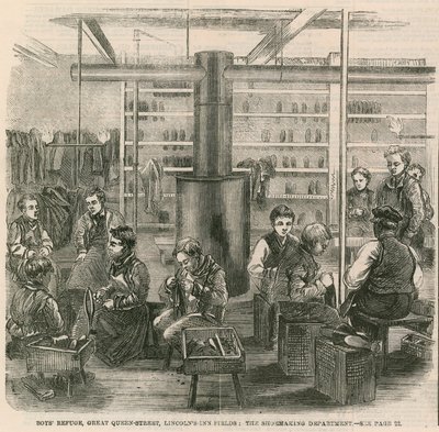 男孩避难所，Great Queen Street，Lincolns Inn Fields，伦敦 - 制鞋部门 作者 英语学校