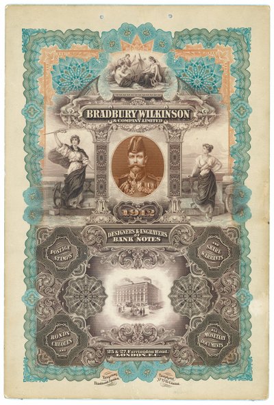 Bradbury Wilkinson＆Co，银行票据的设计者和雕刻师 作者 英语学校