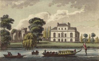 Brandenburg House, Hammersmith, London, home of Caroline of Brunswick, Queen of the United Kingdom and estranged wife of King George IV (coloured engraving) 作者 英语学校