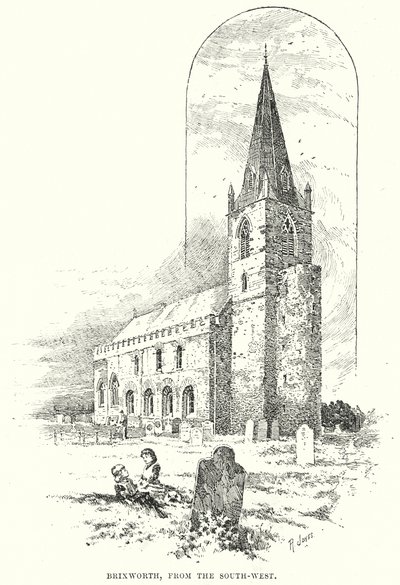 布里克斯沃思，从西南方（雕刻） 作者 英语学校