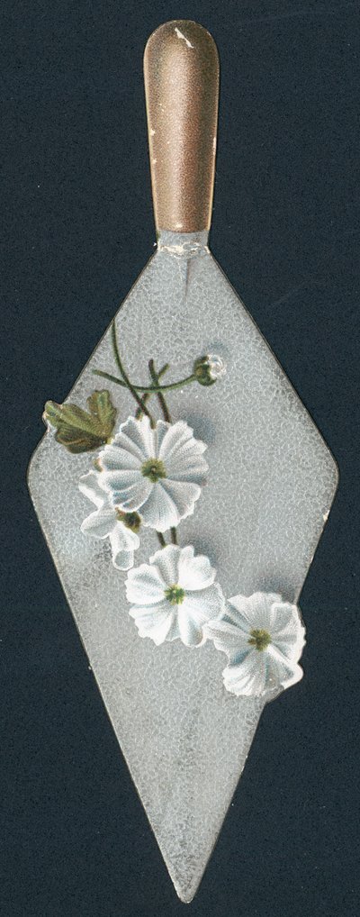 建设者修平刀和鲜花，圣诞贺卡 作者 英语学校