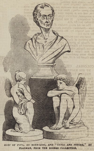 罗马教皇的半身像，Roubiliac 着，“Cupid and Psyche”，Flaxman 着，来自 Rogers 收藏（雕刻） 作者 英语学校