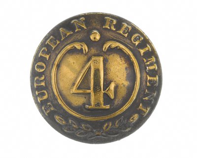 纽扣，其他职级，第4孟加拉欧洲军团，1855-1861年。 作者 英语学校