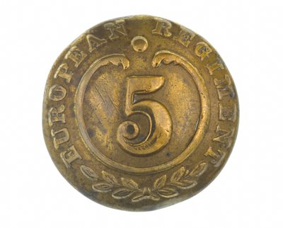 纽扣，其他职级，第5孟加拉欧洲军团，1858-1860年 作者 英语学校