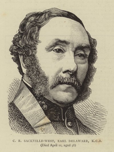 C R Sackville-West，KCB 德拉瓦尔伯爵（雕刻） 作者 英语学校