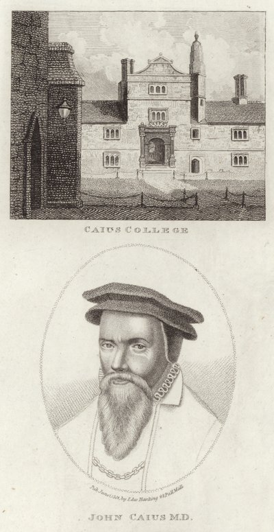 Caius学院和John Caius的肖像 作者 英语学校