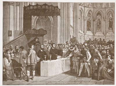 卡尔文在日内瓦的圣彼得大教堂里拒绝了Lords Supper给Libertines，例如James Aitken Wylie（1808-1890），酒吧的新教历史。 1878年 作者 英语学校