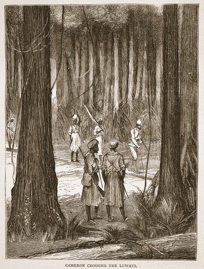 卡梅伦穿越卢瓦蒂，插图来自生活的画报版和David Livingstone的发现，由J. Ewing Richie，酒吧。作者：A。Fullarton＆Co.，1876 作者 英语学校