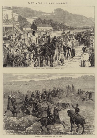 Curragh 的营地生活（版画） 作者 英语学校