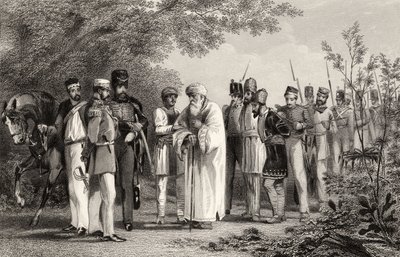 哈德森上尉从1858年出版的“印度叛变史”中夺取了德里之王 作者 英语学校