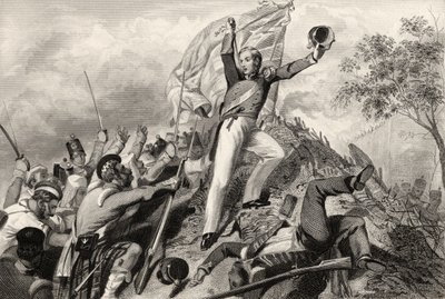 1857年在Cawnpore之前捕获高地人的枪支，来自1858年出版的“印度叛变的历史” 作者 英语学校