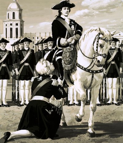 凯瑟琳领导了一场军队叛乱，推翻了她的丈夫沙皇彼得 作者 英语学校