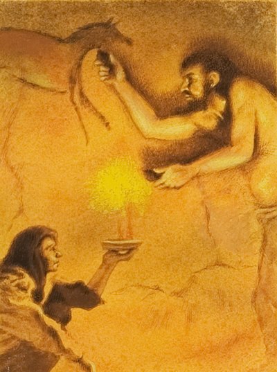洞穴绘画的马 作者 英语学校