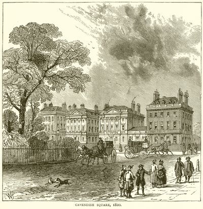 卡文迪什广场，1820年 作者 英语学校