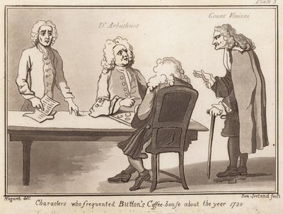 1720年左右经常光顾Buttons Coffee House的人物：Arbuthnot博士，Viviani伯爵 作者 英语学校