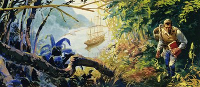 查尔斯·达尔文登上了HMS Beagle，因为它正在调查南美洲的海岸 作者 英语学校