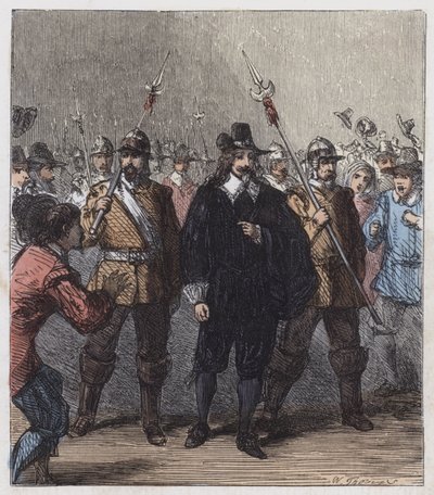 Charles I, taken to Prison (coloured engraving) 作者 英语学校