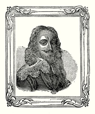 查理一世生于1600年，1625年加冕，1649年被斩首（雕刻）。 作者 英语学校