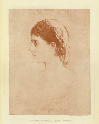 夏洛特，腓特烈皇后的女儿（石版画） 作者 英语学校