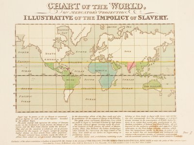 墨卡托投影的世界地图，说明了奴隶制的不合理性 作者 英语学校