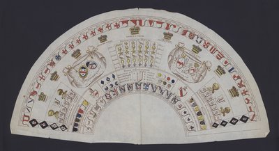 Chart showing the ranks and heraldic symbols of the British aristocracy (colour litho) 作者 英语学校